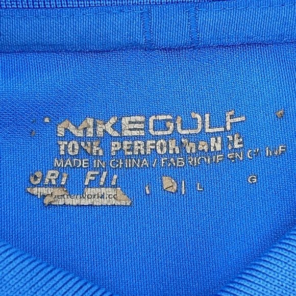 Men's Nike Tour Performance Short Sleeve Polo Shirt Blue L River Marsh Golf Club - Picture 3 of 9